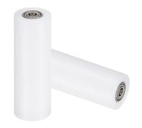sourcing map 2Pcs Nylon Roller Wheel with Bearings, 3/8" Bore x 1-13/16" Width x 4-3/8" Length, CNC Guiding Wheel Flat Belt Idler, Nylon Pulley (White)