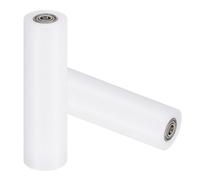 sourcing map 2Pcs Nylon Roller Wheel with Bearings, 3/8" Bore x 1-13/16" Width x 6" Length, CNC Guiding Wheel Flat Belt Idler, Nylon Pulley (White)