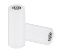 sourcing map 2Pcs Nylon Roller Wheel with Bearings, 3/8" Bore x 1-9/16" Width x 3-1/4" Length, CNC Guiding Wheel Flat Belt Idler, Nylon Pulley (White)
