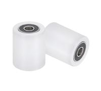 sourcing map 2Pcs Nylon Roller Wheel with Bearings, 5/16" Bore x 1-1/4" Width x 1-5/8" Length, CNC Guiding Wheel Flat Belt Idler, Nylon Pulley (White)