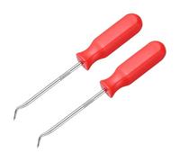 sourcing map 2Pcs O-Ring 135 Degree Hooks,140mm Oil Seal Gasket Precision Screwdriver Puller Remover Removal Tool for Remove Hoses and Gaskets Electronics Maintenance Tools, Red