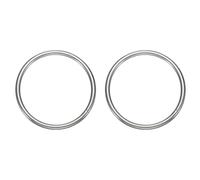 sourcing map 2pcs O Ring Buckles 80mm ID 6mm Thickness Stainless Steel Polished Round Ring Buckles Multi-Purpose Buckle Loop Ring for Hardware Bags Belts Craft DIY Accessories, Silver