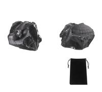 sourcing map 2Pcs Obsidian Rough Crystals, Crystal Rocks Stone Real Raw Gemstones with Velvet Bag for Vase Filler Landscape Bottom Decoration Home Collection Decor DIY Project