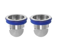 sourcing map 2Pcs Odor Proof Floor Drain, Brass Shower Floor Drain Backflow Preventer Anti-Clogging Single Way Drain Valve Sewer Sealing Ring for Kitchen Bathroom Laundry (Silver)