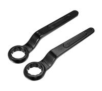 sourcing map 2Pcs Offset Box End Ring Type Wrench 46mm 41mm High-Carbon Steel Slogging Wrench