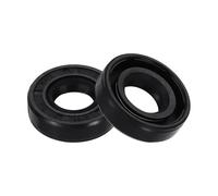 sourcing map 2Pcs Oil Seal, 0.5"x1.02"x0.28" TC Nitrile Rubber Double Lip Cover Shaft Oil Seal 12.7 x 26 x 7mm with Spring for Mechanical Automobile Bearing Shaft, Black