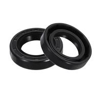 sourcing map 2Pcs Oil Seal, 1.09"x1.75"x0.37" TC Nitrile Rubber Double Lip Cover Shaft Oil Seal 27.8 x 44.5 x 9.5mm with Spring for Mechanical Automobile Bearing Shaft, Black
