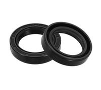 sourcing map 2Pcs Oil Seal, 1.31"x1.83"x0.37" TC Nitrile Rubber Double Lip Cover Shaft Oil Seal 33.35 x 46.43 x 9.5mm with Spring for Mechanical Automobile Bearing Shaft, Black
