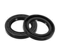 sourcing map 2Pcs Oil Seal, 1.42"x2.13"x0.3" TC Nitrile Rubber Double Lip Cover Shaft Oil Seal 36 x 54 x 7.5mm with Spring for Mechanical Automobile Bearing Shaft, Black