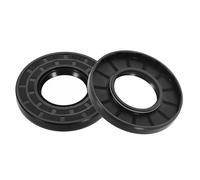 sourcing map 2Pcs Oil Seal, 1.57"x3.15"x0.39" TC Nitrile Rubber Double Lip Cover Shaft Oil Seal 40 x 80.1 x 10mm with Spring for Mechanical Automobile Bearing Shaft, Black