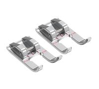 sourcing map 2pcs Open Toe Applique Presser Foot Stainless Steel 18mm for Sewing Machine