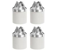 sourcing map 2pcs P80 Plasma Cutting Nozzle Protective Cover, Fiberglass P80 Nozzle Tip Electrodes Protecting Cover Insulator, Plasma Cutter Machine Tool Accessories, White