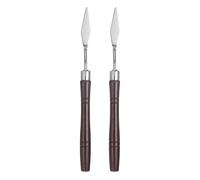 sourcing map 2pcs Palette Knife Painting Tool 6.3" Pointed Stainless Steel Blade Plastic Handle Spatula Painting Pallet Knife for Oil Acrylic, Red