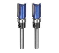 sourcing map 2pcs Pattern Flush Trim Router Bit 0.24" Shank 4/5" Cutting Length 0.53" Cutting Dia with Top Bearings Straight Precise Cutting Woodworking Milling Cutter Tool for Edge Trimming