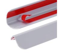 sourcing map 2Pcs Peel and Stick Wall Molding Trim, Plastic Wall Corner Protector, 25mm x 0.5m Self Adhesive Corner Strip for Door Wall Table Cabinet Furniture Edge Guard, Gray