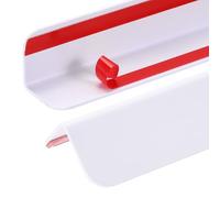sourcing map 2Pcs Peel and Stick Wall Molding Trim, Plastic Wall Corner Protector, 36mm x 0.5m Self Adhesive Corner Strip for Door Wall Table Cabinet Furniture Edge Guard, White