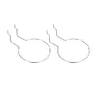 sourcing map 2Pcs Pegboard Hooks, Stainless Steel Cup Holders Peg Board Display Hook Metal Hanging Organizer Accessories for Garage Office Kitchen Store, Silver