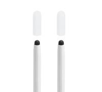 sourcing map 2Pcs Pen Nib Cover Tip Protector (White) - Dustproof Silicone Pencil Nib Cap Cover Tip Protective Accessories for 1st to 4th Generation Tablet Stylus Pen