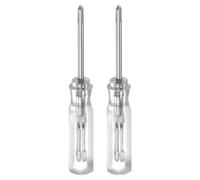 sourcing map 2Pcs PH0 Mini Phillips Screwdriver 1.5mm Magnetic Cross Head 45mm Length for Small Appliances Repairs, Transparent