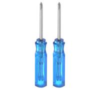 sourcing map 2Pcs PH0 Mini Phillips Screwdriver 1.5mm Magnetic Cross Head 45mm Length for Small Appliances Repairs, Blue