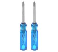 sourcing map 2Pcs PH0 Mini Phillips Screwdriver 2mm Magnetic Cross Head 45mm Length for Small Appliances Repairs, Blue