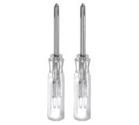 sourcing map 2Pcs PH0 Mini Phillips Screwdriver 2mm Magnetic Cross Head 45mm Length for Small Appliances Repairs, Transparent