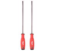 sourcing map 2pcs PH1 Phillips Screwdriver 298mm Length S2 Steel Magnetic Precision Screwdrivers Industrial Grade Screw Drivers Electrician Tool with Cushion Grip for Fastening Repairing
