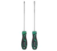 sourcing map 2pcs PH1+SL5 Screwdriver Set 9.6" Length S2 Steel Magnetic Phillips and Slotted Screwdrivers with Ergonomics Grip for Fastening Loosening DIY Repairing