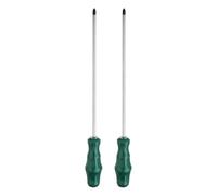 sourcing map 2pcs PH2 Phillips Screwdriver #2 13.8" Magnetic Screwdrivers 9.8" CR-V with Ergonomic Handle for DIY Repairing, Green