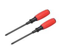 sourcing map 2pcs PH2 Phillips Screwdriver 8.3" Length 45# Steel Magnetic Screwdrivers with Ergonomic Grip for Appliances Furniture Automotive Repairing
