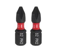 sourcing map 2pcs PH2 Phillips Screwdriver Bit 1/4" Hex Shank 25mm/1" Length Magnetic Cross Head Hex Bits S2 Steel Screw Driver Bit Industrial Grade Electric Drill Bits