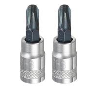 sourcing map 2Pcs Phillips Bit Socket 1/4" Drive PH3 S2 Steel Cross Head Screwdriver Drill Bits CR-V Steel Socket Adapter for Home Auto Axle Hex Nuts Bolts Repair