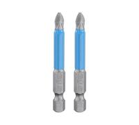 sourcing map 2pcs Phillips Screwdriver Bit PH2 S2 Steel 1/4" Hex Shank 70mm/2.76" Length Magnetic Cross Head Power Drill Bits