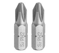 sourcing map 2pcs Phillips Screwdriver Bits 1/4" Hex Shank PH2 Head 1" Length S2 Steel Cross-Head Drill Bits for Repair Work Electric Screw Driver