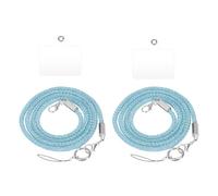 sourcing map 2pcs Phone Crossbody Lanyard, 27.6" Crystal Phone Lanyard Bling Shoulder Strap Phone Bag Handbag Strap Universal Cell Phone Chain for Phone Handbag Wallet, Light Blue
