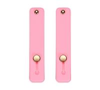 sourcing map 2Pcs Phone Loop Finger Holder Silicone Phone Strap Grip Holder Cell Phone Grip Stand for Most Smartphones Pink