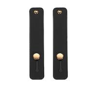 sourcing map 2Pcs Phone Loop Finger Holder Silicone Phone Strap Grip Holder Cell Phone Grip Stand for Most Smartphones Black