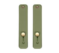 sourcing map 2Pcs Phone Loop Finger Holder Silicone Phone Strap Grip Holder Cell Phone Grip Stand for Most Smartphones Dark Olive Green