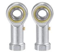 sourcing map 2pcs PHS10 Spherical Rod End Bearing 10mm Bore Self-lubricated Joint Bearing M10x1.5 Right Hand Female Thread Connector