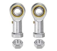 sourcing map 2pcs PHS12 M12 Female Rod End Bearing M12x1.75 Right Hand Thread, Self-Lubricating Joint Rod Ends, Includes Jam Nut