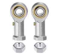 sourcing map 2pcs PHSB5 Female Rod End Bearing 5/16 Inch Bore and 5/16-24 Right Hand Thread, Self-Lubricating Joint Rod Ends, Includes Jam Nut
