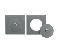 sourcing map 2pcs Pipe Wall Covers 51mm/2" ID Square Self-Adhesive Wall Hole Cover Plate with Removable Snap-in Round Hole Cover for Wall Wire Hole Air-Conditioning Dust Pipe Faucet, Dark Grey