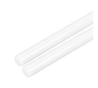 sourcing map 2pcs Plastic Round Rod 1/2 inch Dia 20 inch Length White (POM) Polyoxymethylene Rods Engineering Plastic Round Bars(12.5mm)