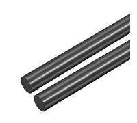 sourcing map 2pcs Plastic Round Rod 5/8 inch Dia 20 inch Length Black (POM) Polyoxymethylene Rods Engineering Plastic Round Bars(15mm)