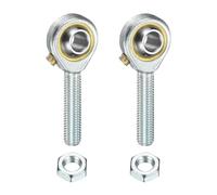 sourcing map 2Pcs POSB5 5/16 Inch Male Rod End Bearing, 5/16-24 UNF Right Hand Male Thread Rod End with Jam Nuts for Agriculture, Machinery, CNC Equipment (ABEC3)