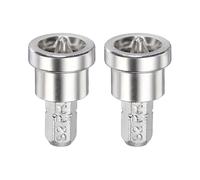 sourcing map 2pcs Positioning Screwdriver Bits PH2 Drywall Screw Bit Hex Shank Positioning Setter Batch Head for Plasterboard Screw Drill Accessory, 1" Long Silver