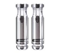 sourcing map 2pcs Pre-Drilled Blank Screwdriver Tool Handles 5.3mm Hole 90mm Length PVC Plastic Replacement Grips, Clear Black