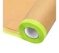 sourcing map 2pcs Pre-Taped Masking Paper, 30CM x 15M/12 x 49 ft Paint Adhesive Protective Paper Painter Tape and Drape for Masking Auto Body Covering Wall Skirting Frames, Green