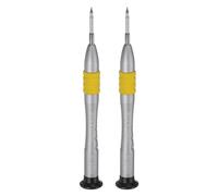 sourcing map 2pcs Precision Star Screwdriver 0.8mm Magnetic 5 Point Head Mini Pen Style Screw Driver with Non-Slip Handle for Eyeglasses Watch Laptop Electronic, Yellow