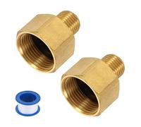 sourcing map 2Pcs Pressure Washer Adapter, M22 Female to G1/4" Male Quick Connect Fittings Brass Swivel Adapter with Sealant Tape for Pressure Power Washers Hose
